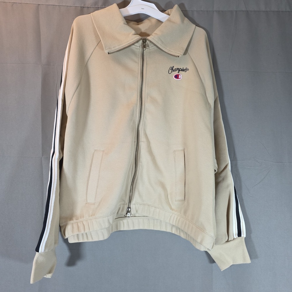 Champion Track Layering Piece 1X Plus Size Color Irish Cream Full Zip Outerwear